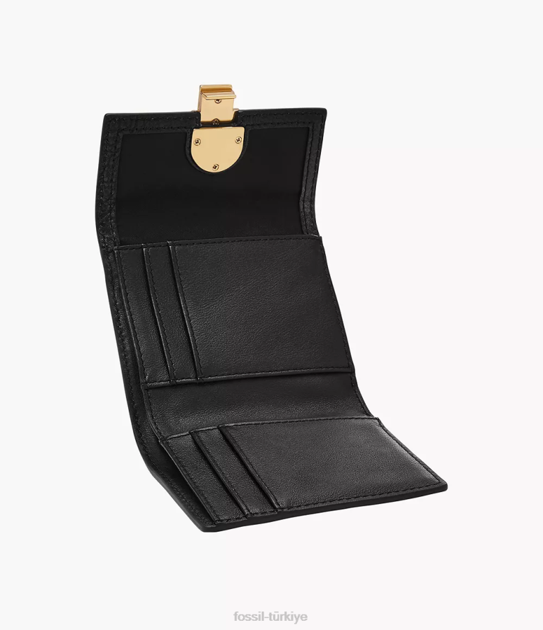 Fossil 6J04759 siyah avondale üç katlı cüzdan kadınlar