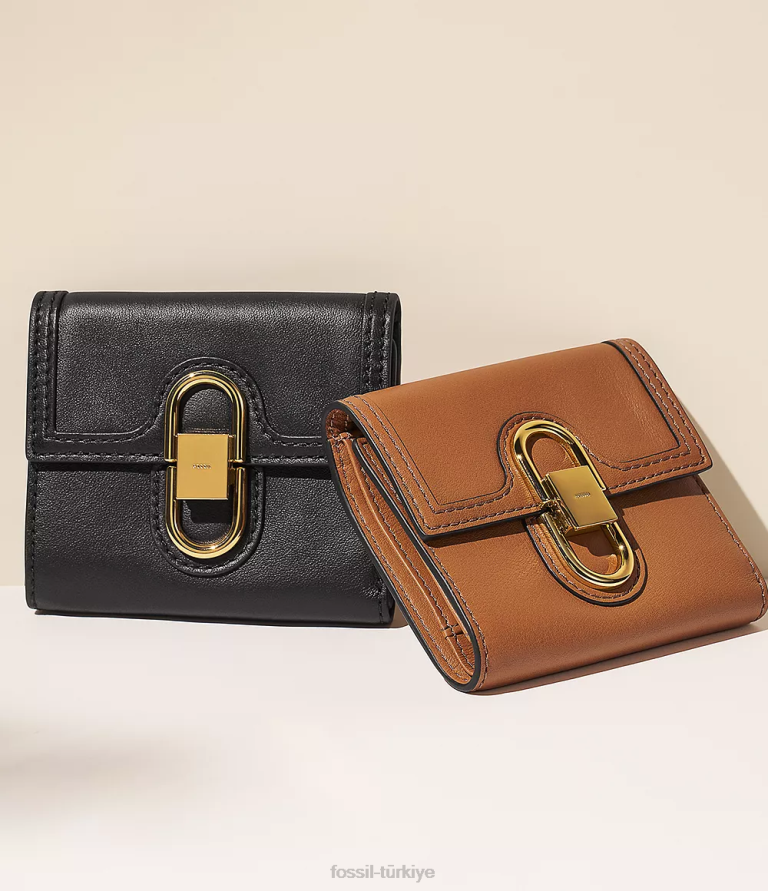 Fossil 6J04759 siyah avondale üç katlı cüzdan kadınlar