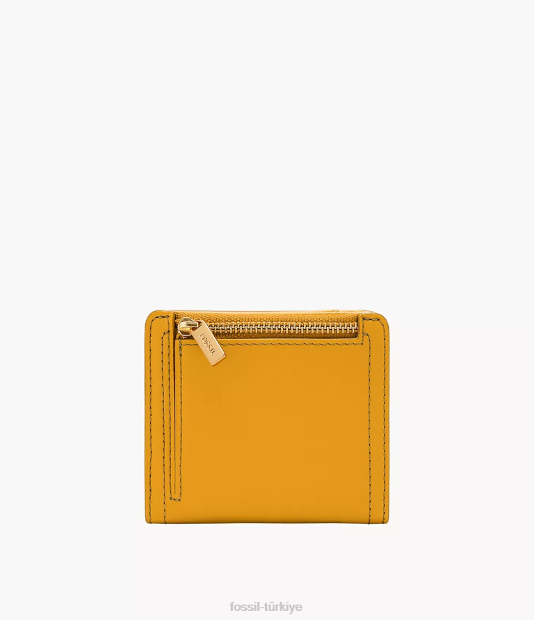 Fossil 6J04764 sarı logan küçük iki katlı cüzdan kadınlar