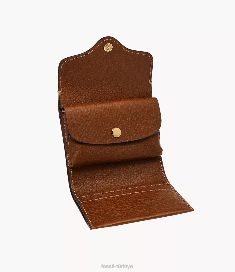 Fossil 6J04767 kahverengi miras üç katlı cüzdan kadınlar