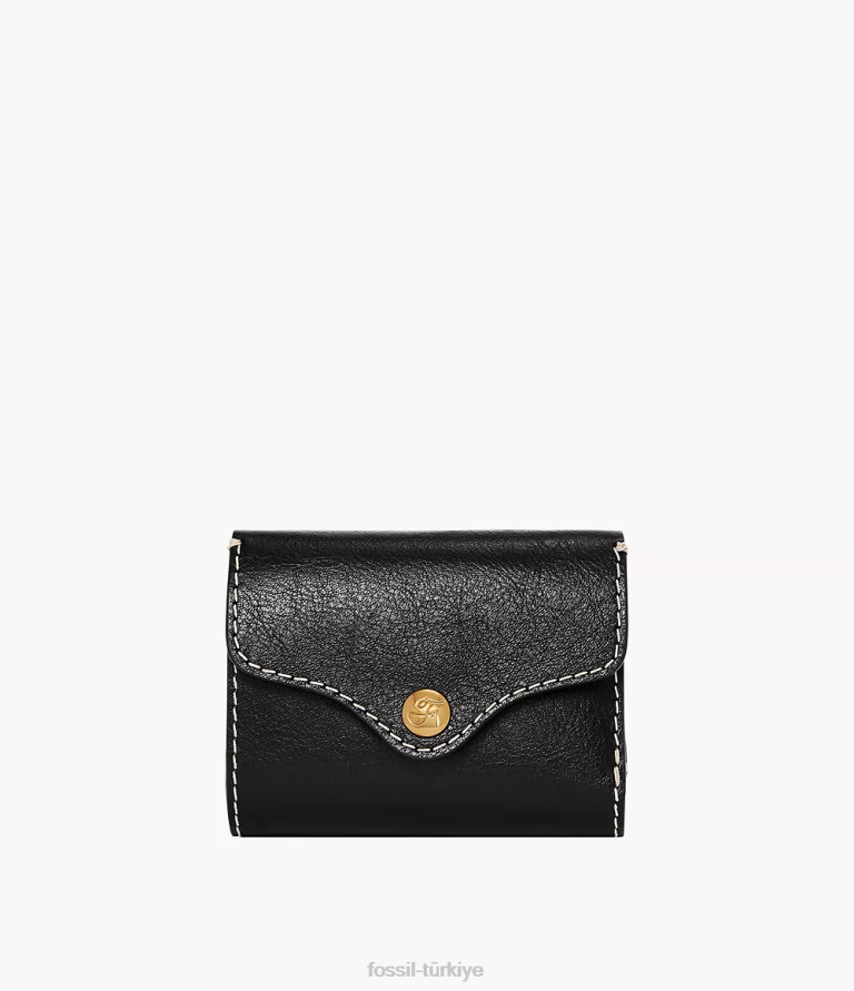 Fossil 6J04768 siyah miras üç katlı cüzdan kadınlar