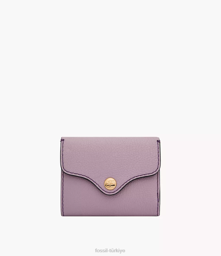 Fossil 6J04775 mor miras üç katlı cüzdan kadınlar