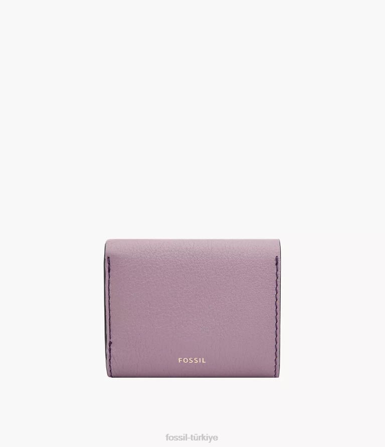 Fossil 6J04775 mor miras üç katlı cüzdan kadınlar