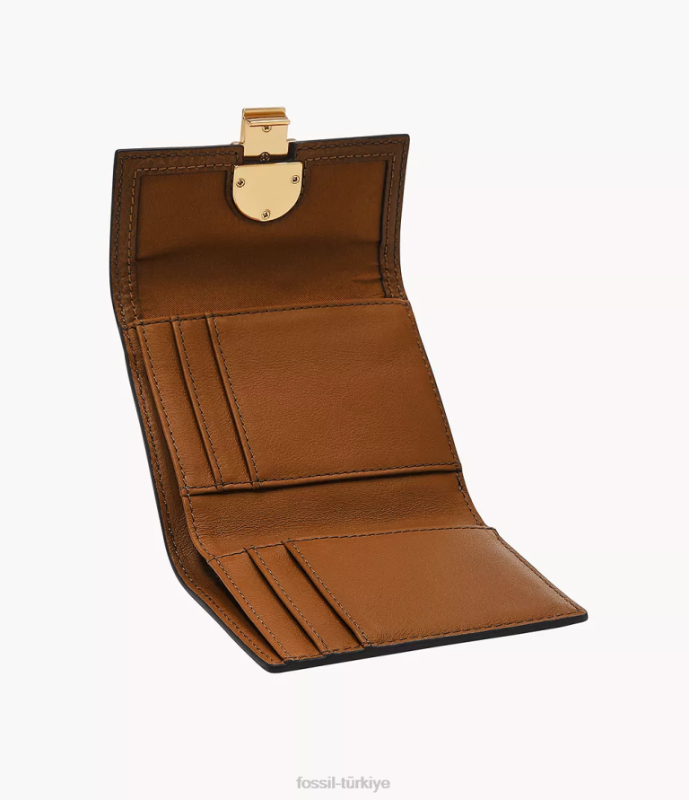 Fossil 6J04776 kahverengi avondale üç katlı cüzdan kadınlar