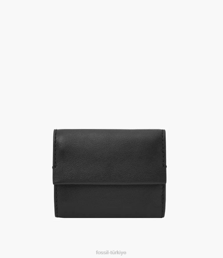 Fossil 6J04778 siyah penrose üç katlı cüzdan kadınlar