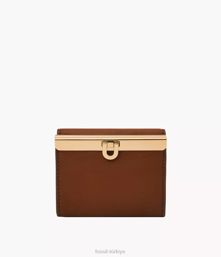 Fossil 6J04779 kahverengi penrose üç katlı cüzdan kadınlar