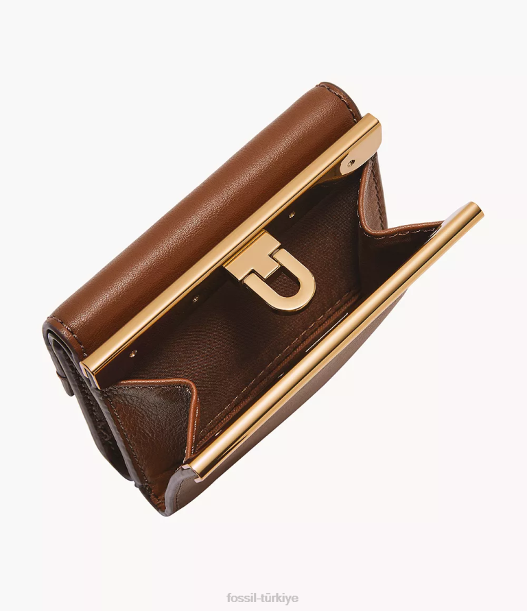 Fossil 6J04779 kahverengi penrose üç katlı cüzdan kadınlar