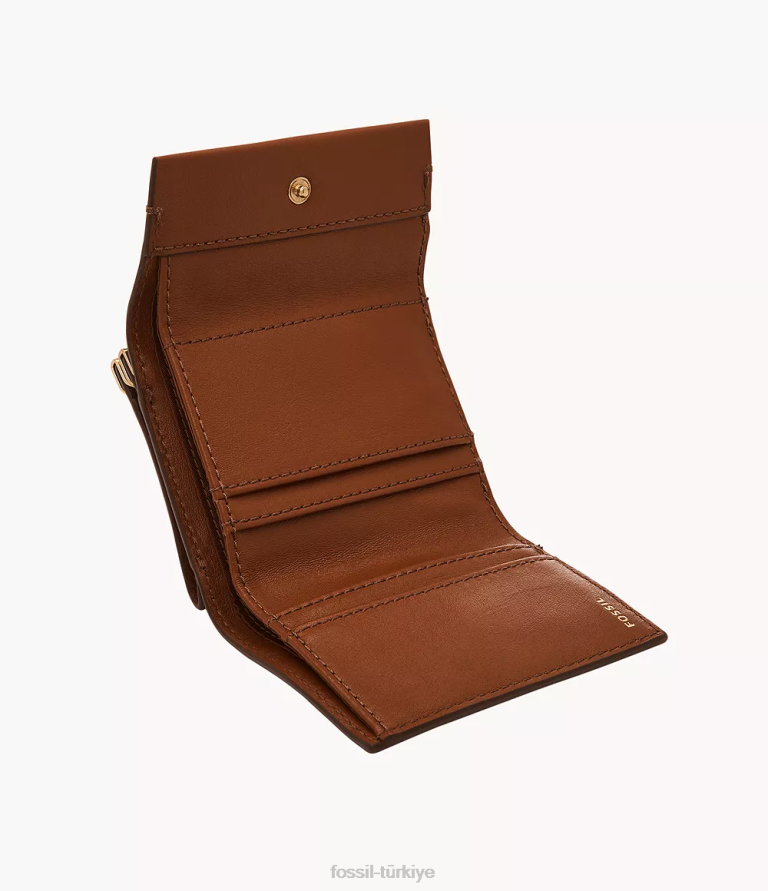 Fossil 6J04779 kahverengi penrose üç katlı cüzdan kadınlar