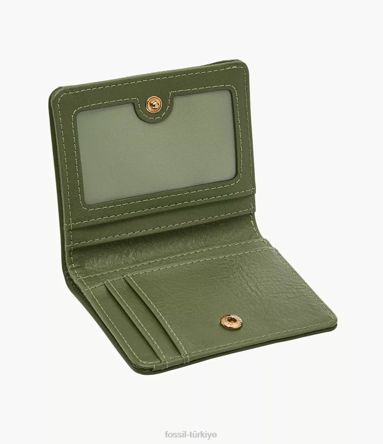 Fossil 6J04783 yeşil logan küçük iki katlı cüzdan kadınlar