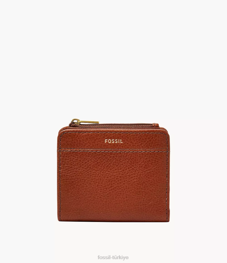 Fossil 6J04821 kahverengi jori rfid iki katlı cüzdan kadınlar