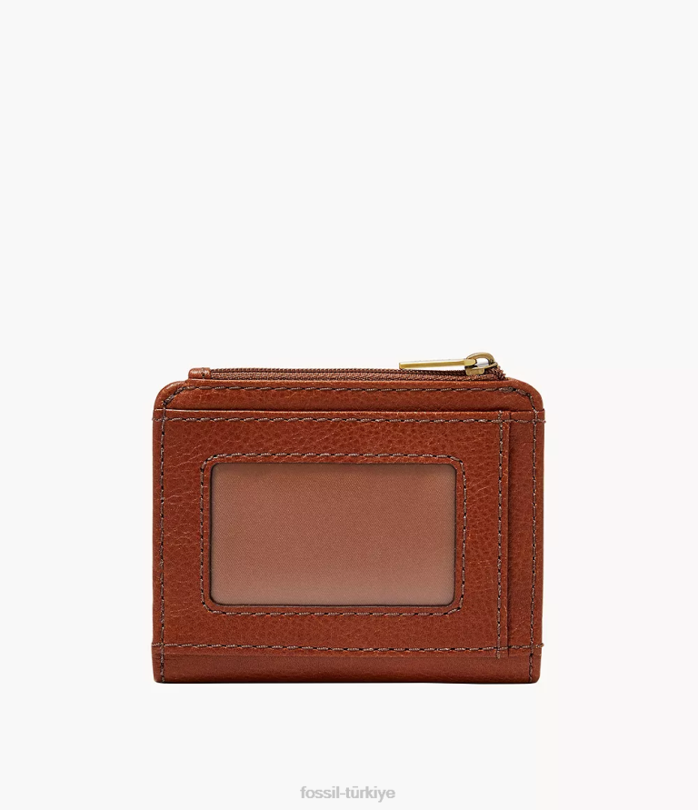 Fossil 6J04821 kahverengi jori rfid iki katlı cüzdan kadınlar