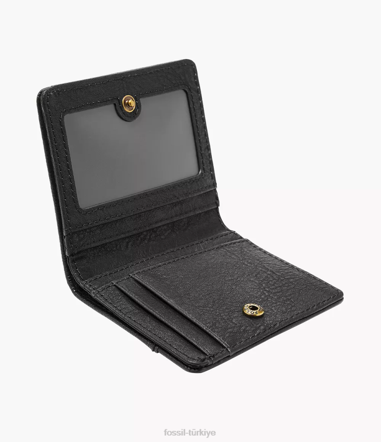 Fossil 6J04852 siyah tara çok işlevli cüzdan kadınlar