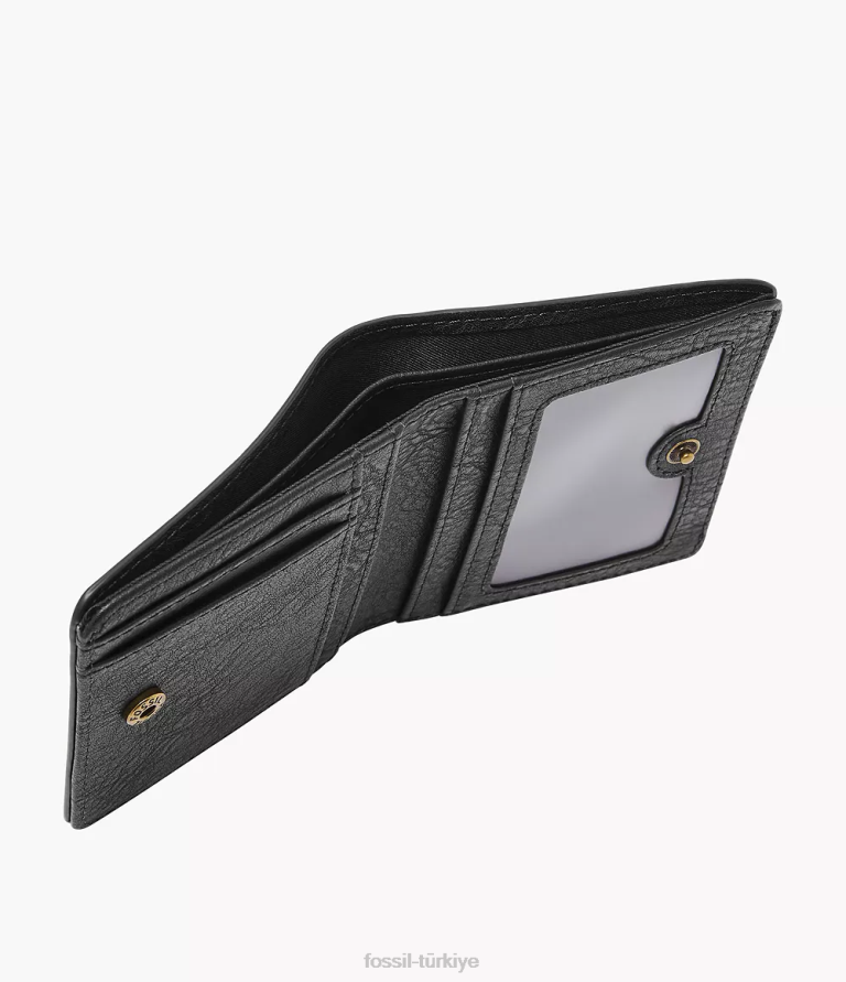 Fossil 6J04856 hayvan baskı logan rfid küçük iki katlı cüzdan kadınlar