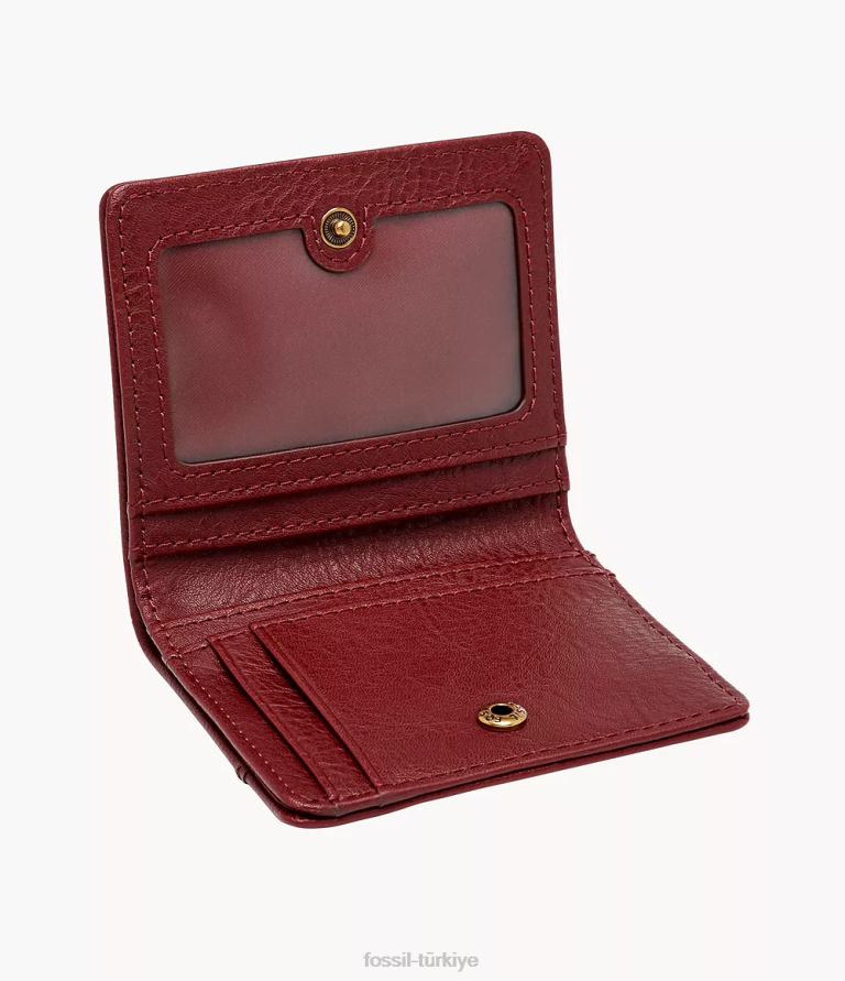 Fossil 6J04887 kırmızı tara çok işlevli cüzdan kadınlar