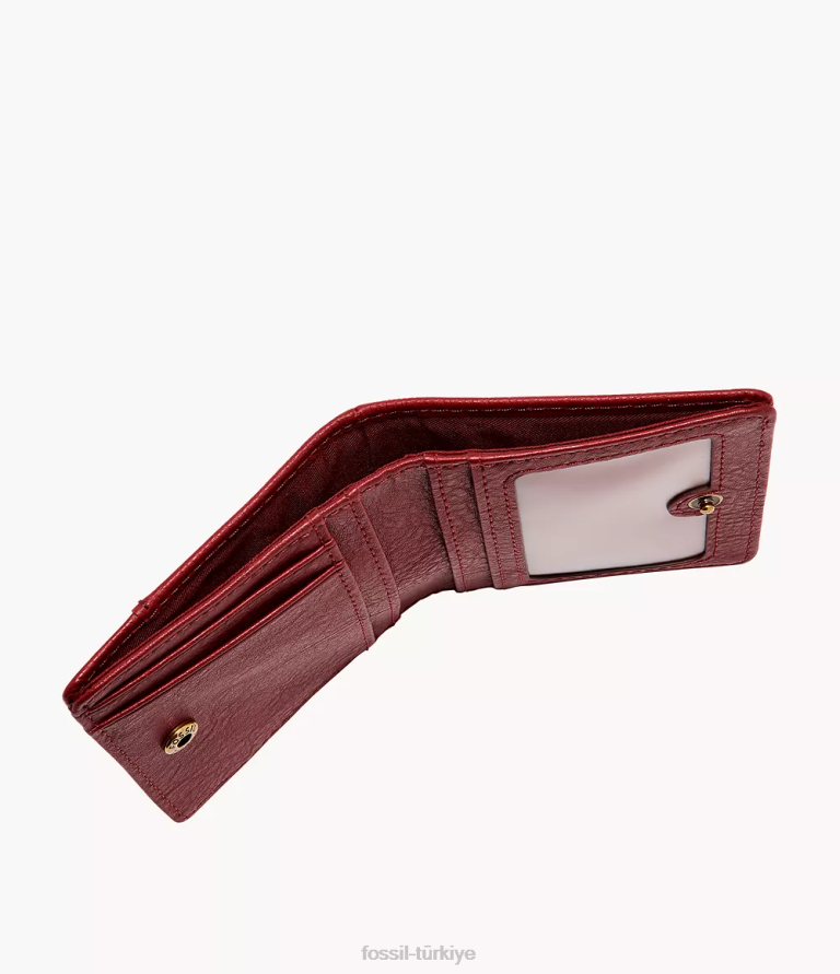 Fossil 6J04887 kırmızı tara çok işlevli cüzdan kadınlar