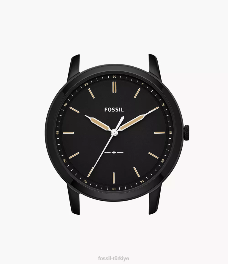 Fossil 6J042046 siyah minimalist ince üç ibreli saat kasası aksesuar erkekler