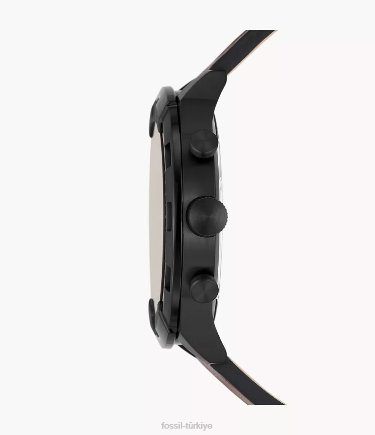 Fossil 6J041395 koyu kahverengi bronson kronograf litehide deri saat kol saati erkekler