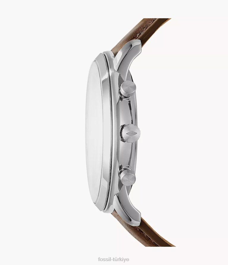Fossil 6J041402 kahverengi nötr kronograf deri saat kol saati erkekler