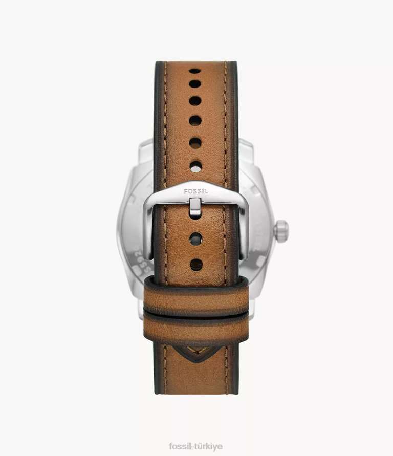 Fossil 6J041420 bronzluk makine üç ibreli günlük tarih lite deri saat kol saati erkekler