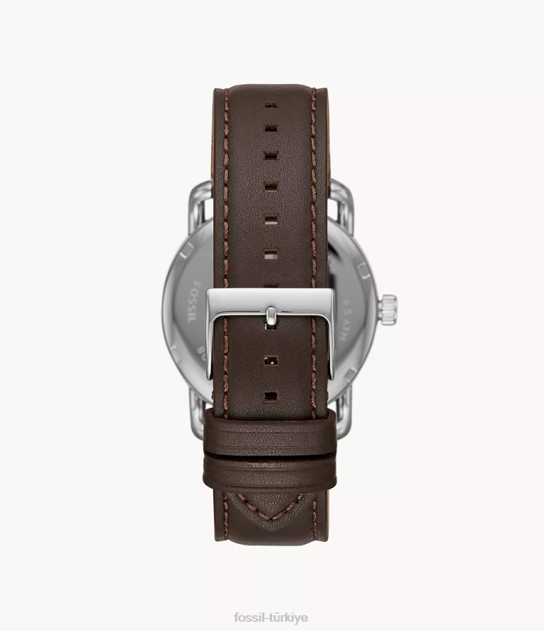 Fossil 6J041423 kahverengi copeland 42 mm üç ibreli deri saat kol saati erkekler
