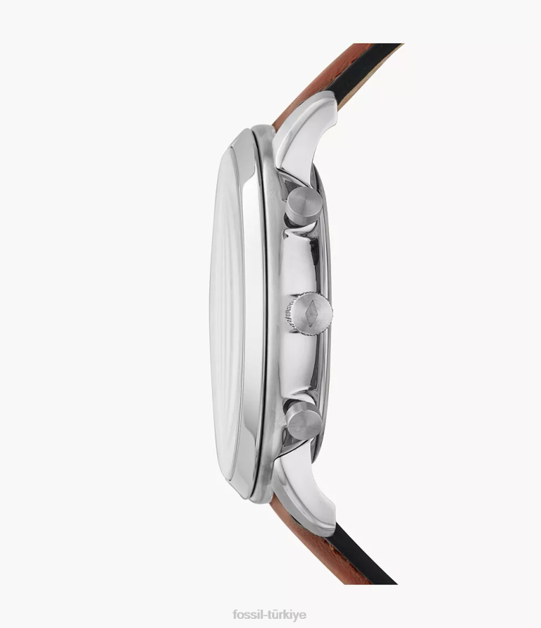 Fossil 6J041436 mavi neutra kronograf bagaj deri saat ve bilezik seti kol saati erkekler