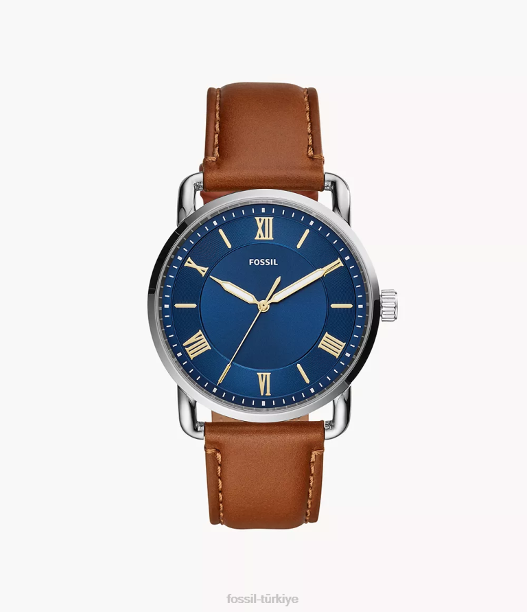 Fossil 6J041449 bagaj copeland 42 mm üç ibreli deri saat kol saati erkekler