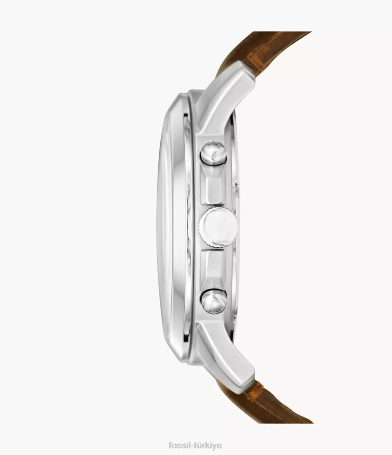 Fossil 6J041451 kahverengi Grant kronograflı deri saat kol saati erkekler