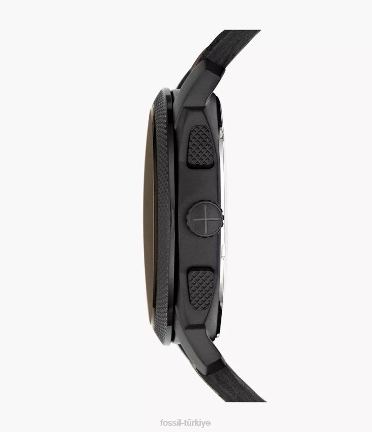 Fossil 6J041457 koyu kahverengi makine kronograf deri saat ve bilezik kutusu seti kol saati erkekler