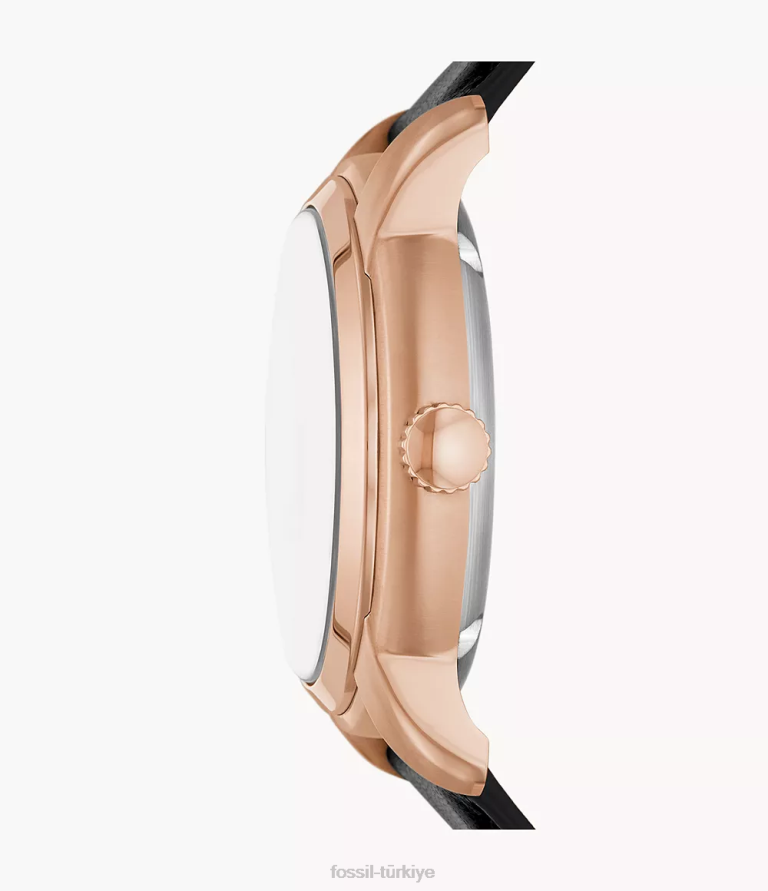 Fossil 6J041459 siyah miras otomatik litehide deri saat kol saati erkekler