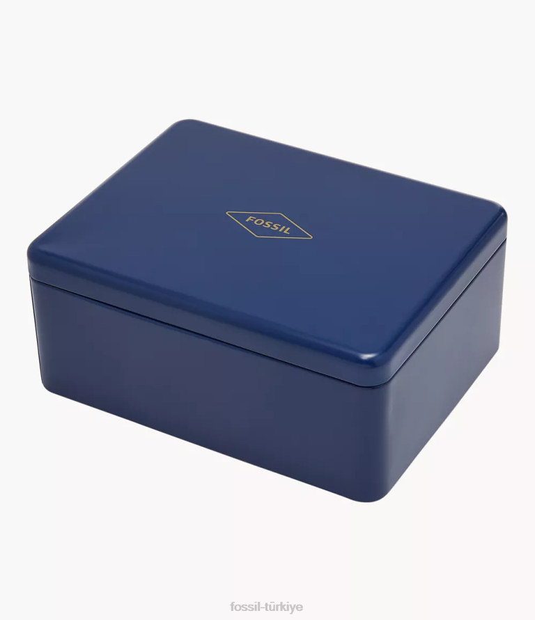 Fossil 6J041460 kahverengi Townsman kronograf litehide deri saat ve bilezik seti kol saati erkekler