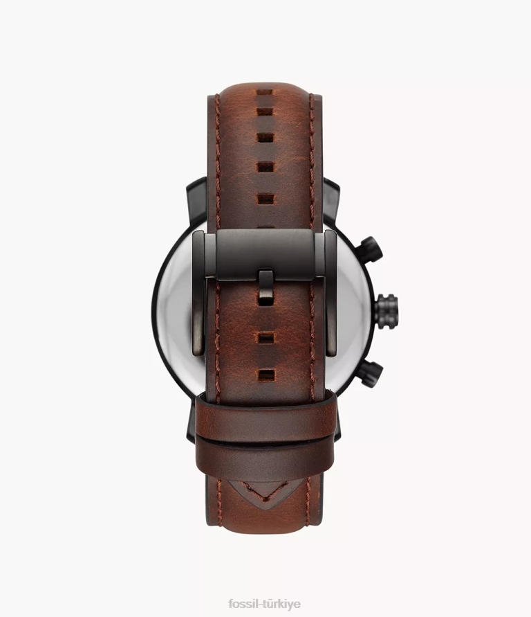 Fossil 6J041536 kahverengi rhett kronograf deri saat kol saati erkekler