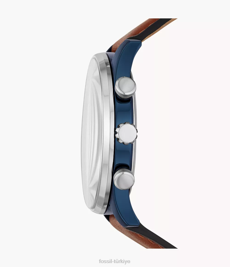 Fossil 6J041553 kahverengi Sullivan çok fonksiyonlu deri saat kol saati erkekler