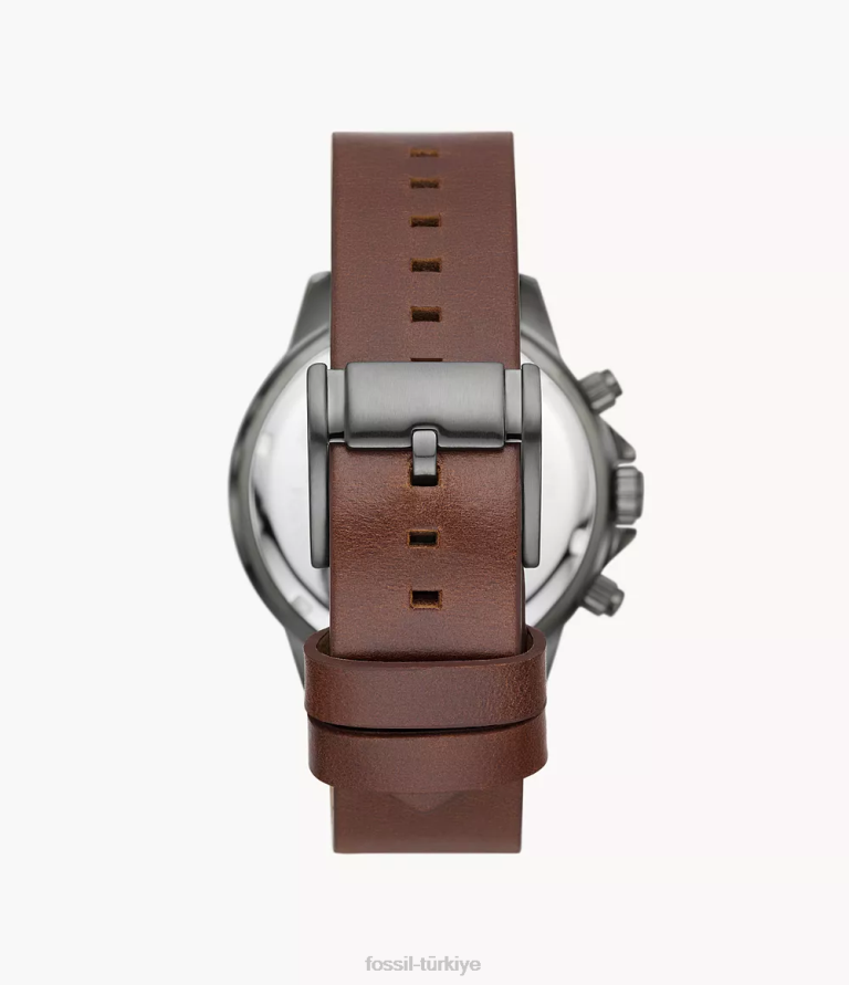 Fossil 6J041562 kahverengi bannon çok fonksiyonlu deri saat kol saati erkekler
