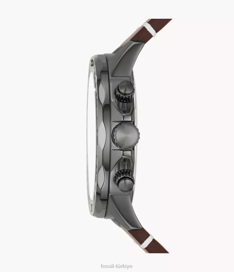 Fossil 6J041562 kahverengi bannon çok fonksiyonlu deri saat kol saati erkekler