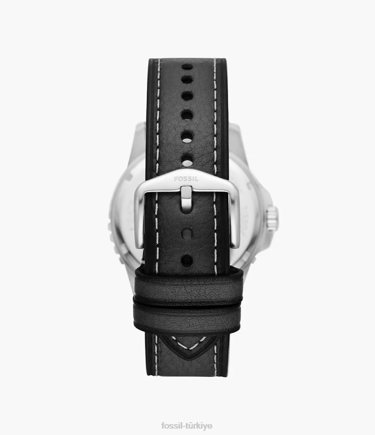 Fossil 6J041576 mavi üç ibreli tarih litehide deri saat kol saati erkekler