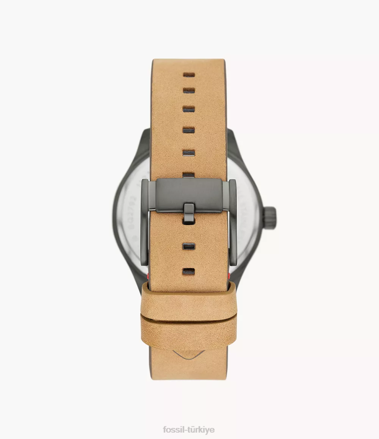 Fossil 6J041602 bronzluk easton üç ibreli deri saat kol saati erkekler
