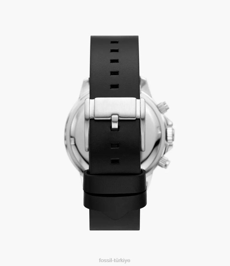Fossil 6J041605 siyah bannon çok fonksiyonlu deri saat kol saati erkekler