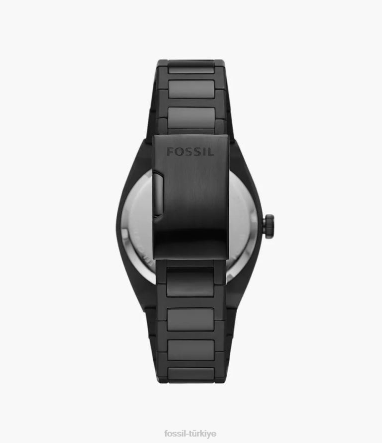 Fossil 6J041600 siyah everett üç ibreli seramik saat kol saati erkekler