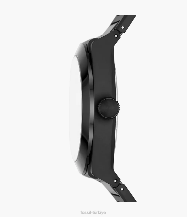Fossil 6J041600 siyah everett üç ibreli seramik saat kol saati erkekler