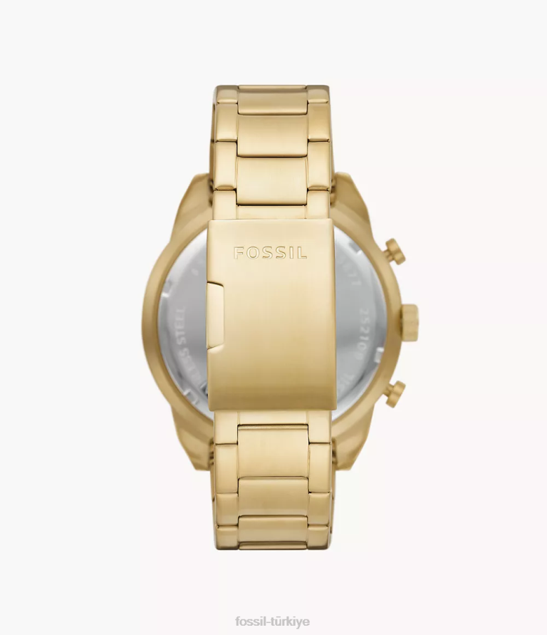 Fossil 6J041339 altın tonu bronson kronograf paslanmaz çelik saat kol saati erkekler