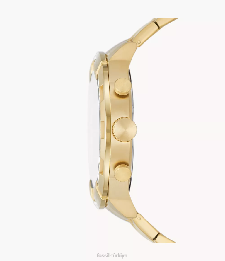 Fossil 6J041339 altın tonu bronson kronograf paslanmaz çelik saat kol saati erkekler