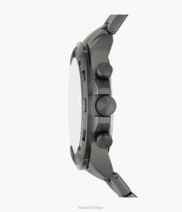 Fossil 6J041341 Sigara içmek bronson kronograf paslanmaz çelik saat kol saati erkekler