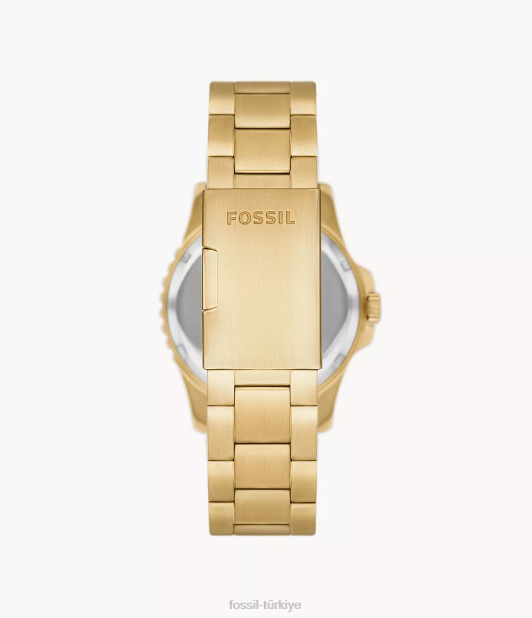 Fossil 6J041350 mavi üç ibreli paslanmaz çelik saat kol saati erkekler