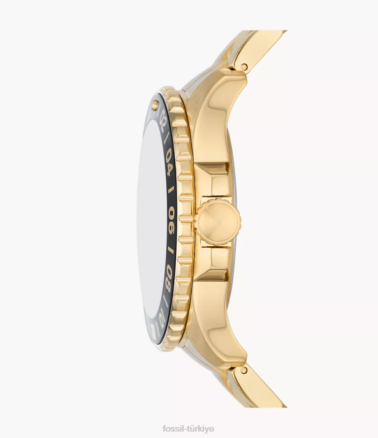 Fossil 6J041356 mavi gmt paslanmaz çelik saat kol saati erkekler