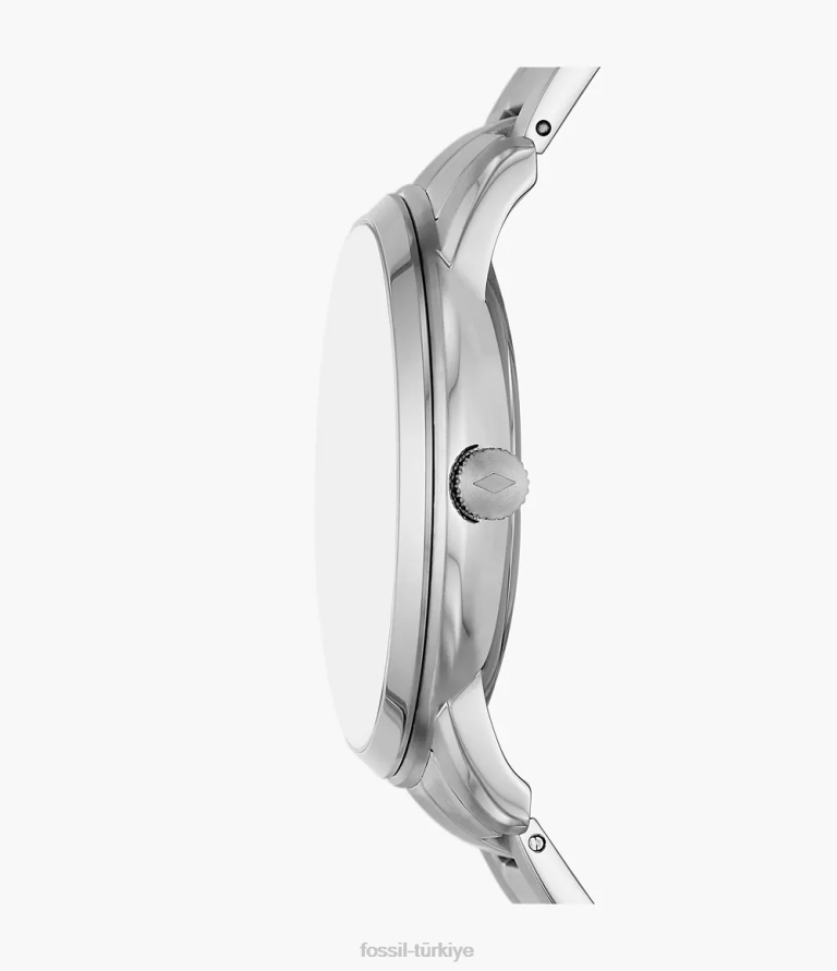 Fossil 6J041364 gümüş nötra ay evresi çok fonksiyonlu paslanmaz çelik saat kol saati erkekler