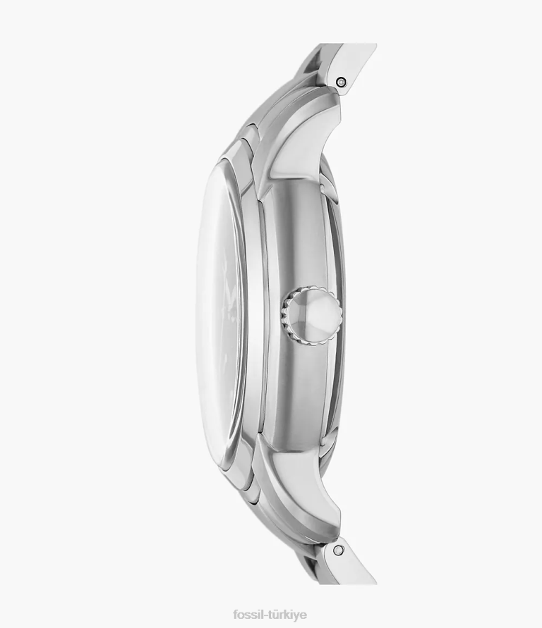 Fossil 6J041365 gümüş ton miras otomatik paslanmaz çelik saat kol saati erkekler