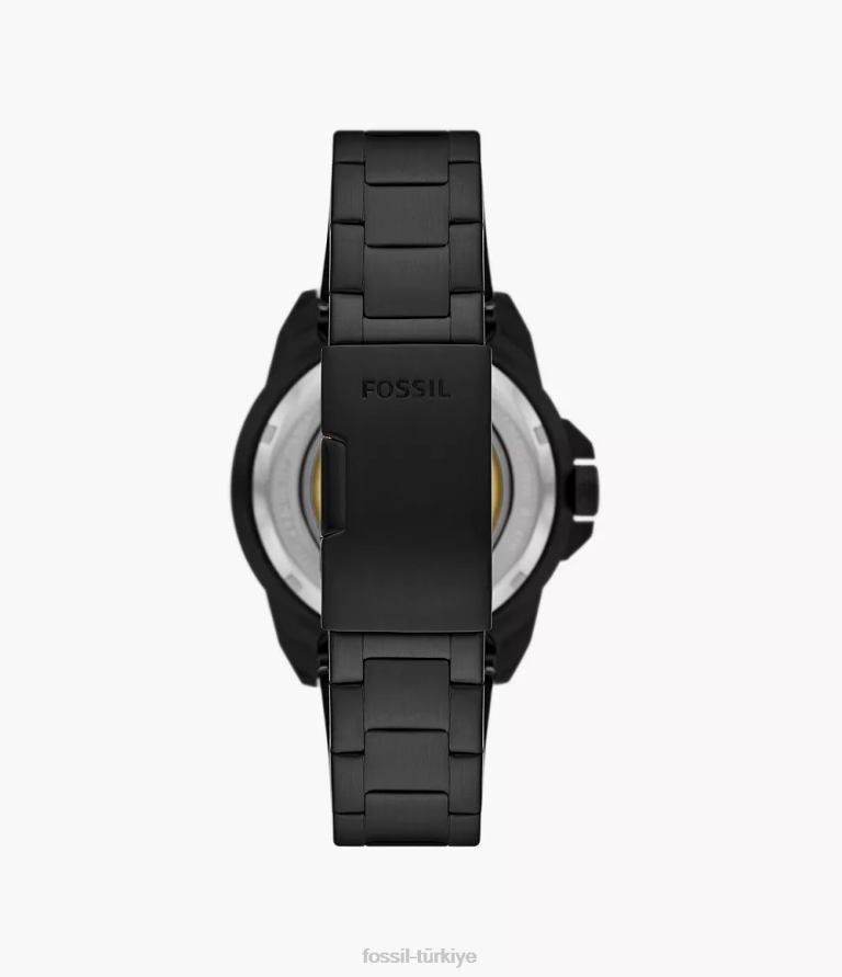 Fossil 6J041374 siyah bronson otomatik paslanmaz çelik saat kol saati erkekler