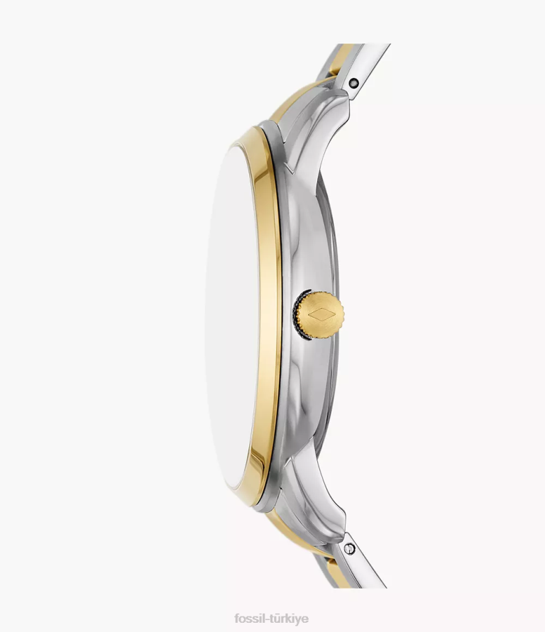 Fossil 6J041376 iki ton nötra ay evresi çok fonksiyonlu paslanmaz çelik saat kol saati erkekler