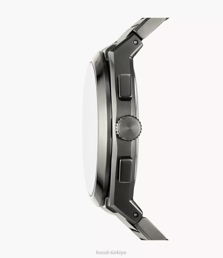 Fossil 6J041377 Sigara içmek everett kronograf paslanmaz çelik saat kol saati erkekler