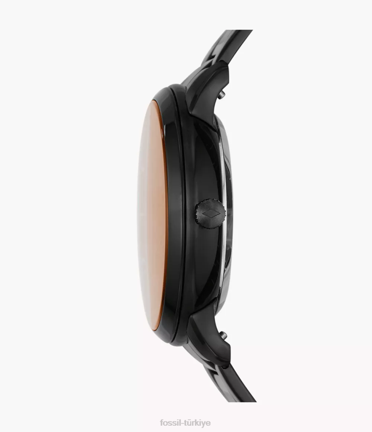 Fossil 6J041381 siyah nötra otomatik paslanmaz çelik saat kol saati erkekler